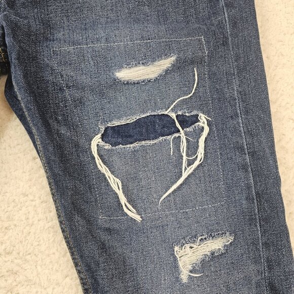 Levi's 510 Jeans Men's 33x32 Blue Denim Skinny Fit Stretch Distressed Patched - Picture 14 of 16